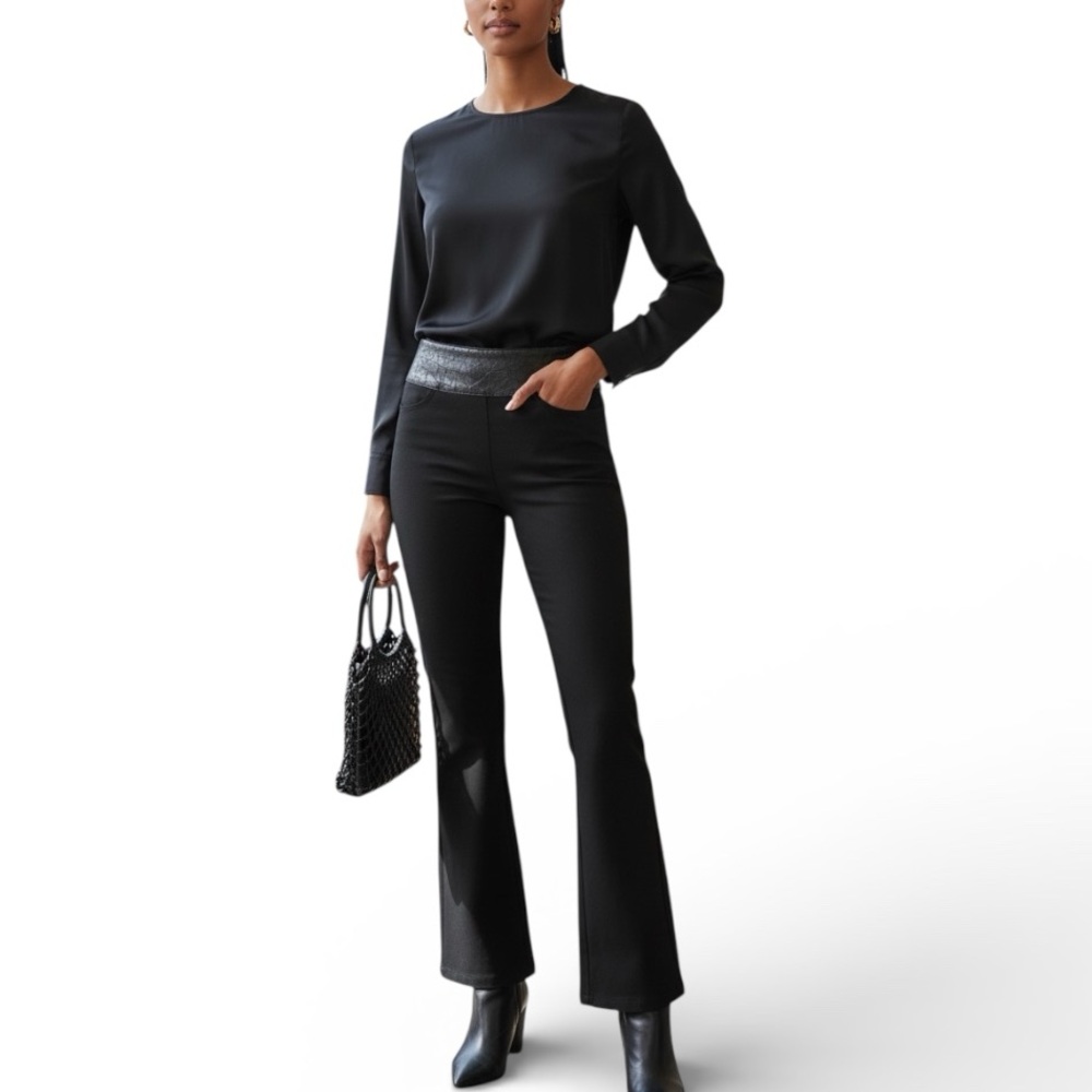 Ciello Couture Leather Waist Pants